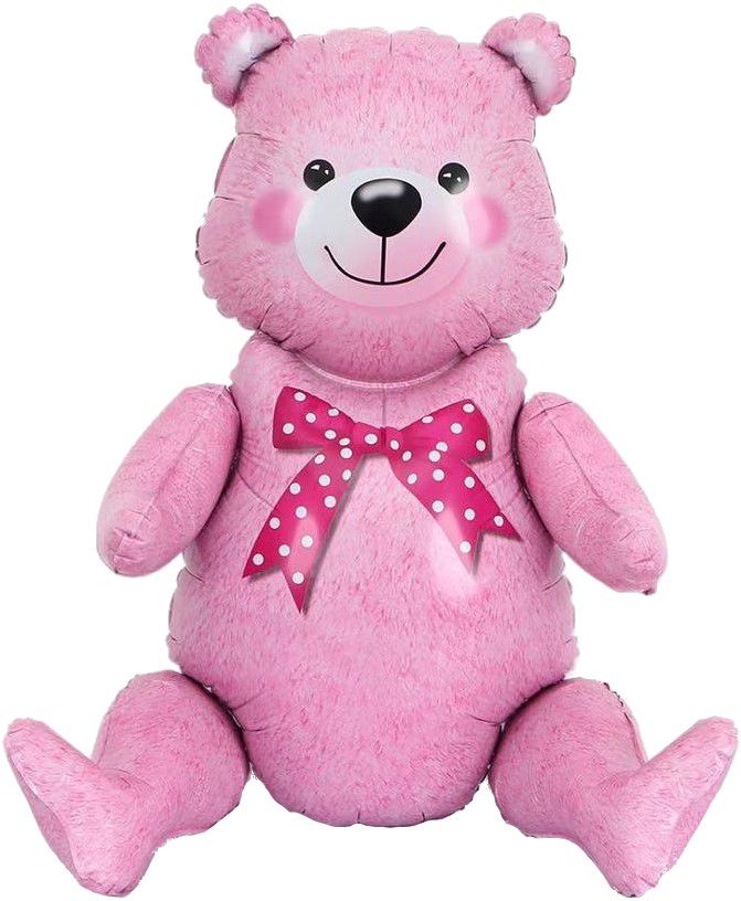 Сидячий Мишка розовый