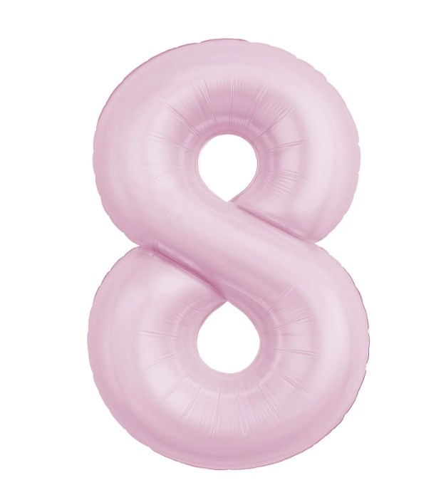 Цифра 8 "Зефирная" гелиевая, Slim