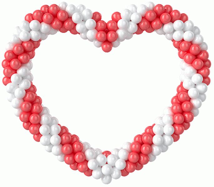 Сердце плетеное из шаров