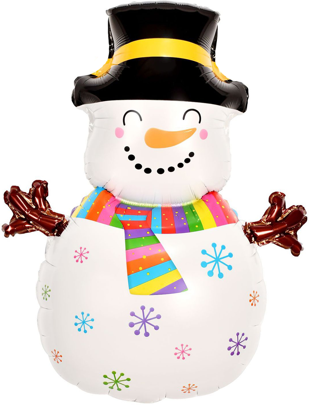 Снеговик в ярком шарфе