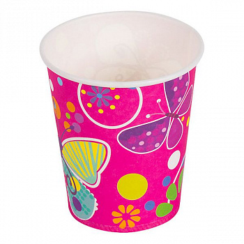 Стаканы Бабочки  уп/6 шт (остаток 3 уп)