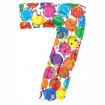 Цифра 7 "Шары" гелиевая