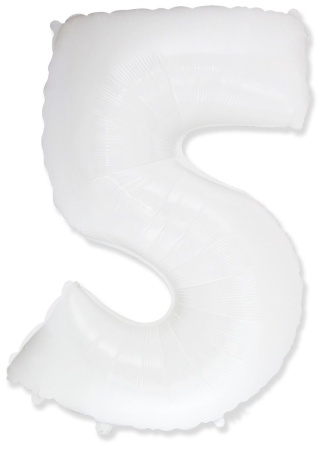 Цифра 5 Белая