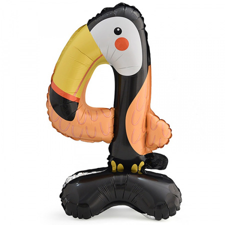 Цифра 4 Тукан на подставке 45см