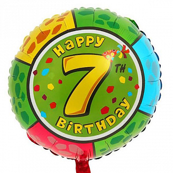 Цифра 7 гелиевая круглая