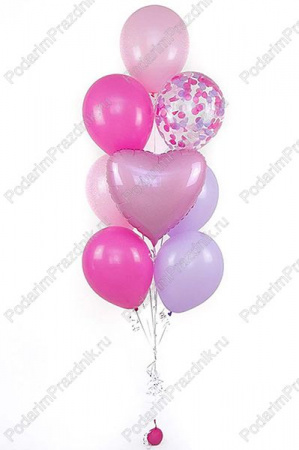 Связка с розовым сердцем