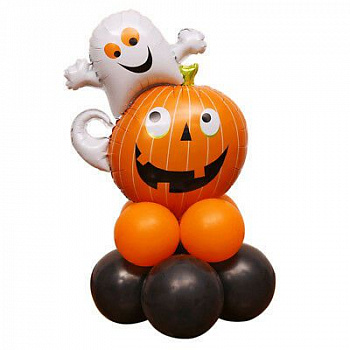 Привидение и тыквочка на подставке