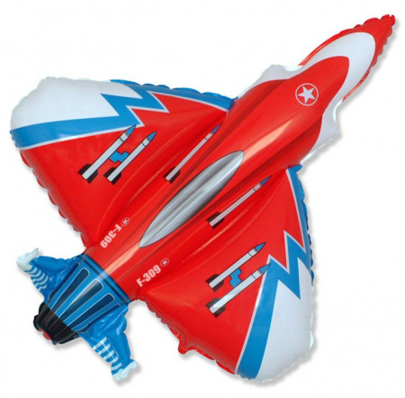 Самолёт истребитель красный