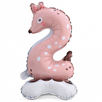 Цифра 2 Олень на подставке 45см