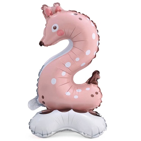 Цифра 2 Олень на подставке 45см