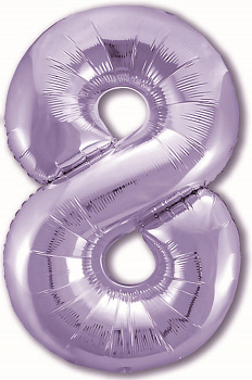 Цифра 8 "Сиреневая" гелиевая