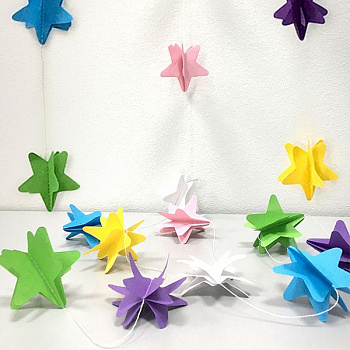 Фигурная гирлянда звёзды разноцветные (остаток 1 уп)