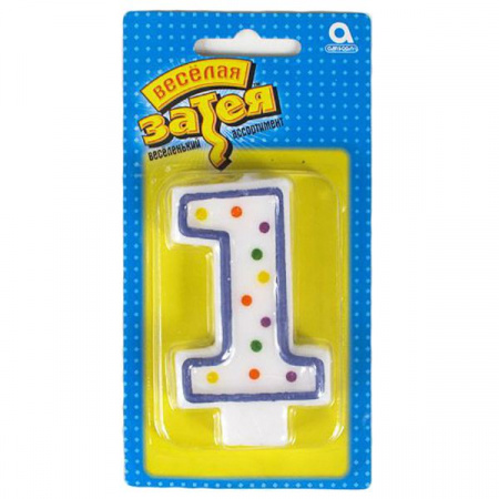 Свеча-цифра "1" 7,6см
