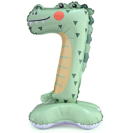 Цифра 7 Крокодил на подставке 45см