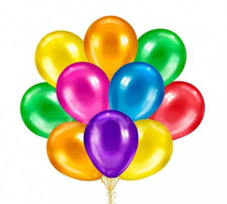 Шары гелиевые металлик без рисунка