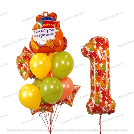 Набор гелиевый "1 сентября. В школу за пятёрками"