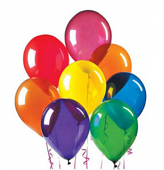 Шары гелиевые Кристалл (полупрозрачные) без рисунка