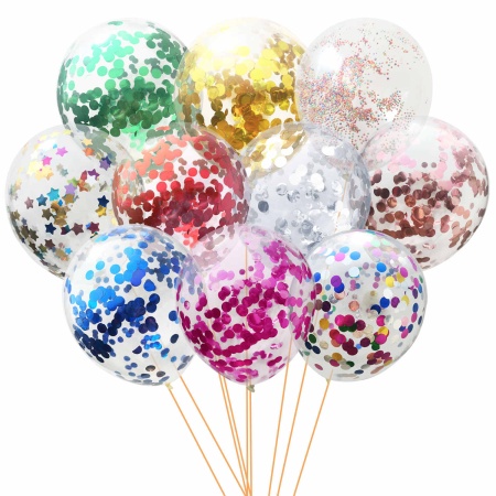 Шары прозрачные 35 см с конфетти
