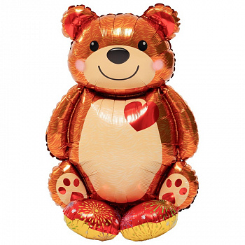 Мишка 75 см с красным сердцем