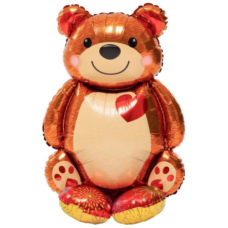 Мишка 75 см с красным сердцем