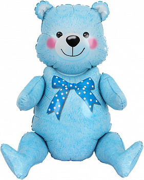 Сидячий Мишка голубой (воздух)