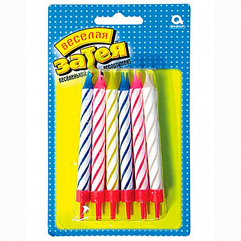 Свечи для торта с подст 8,5см 12шт