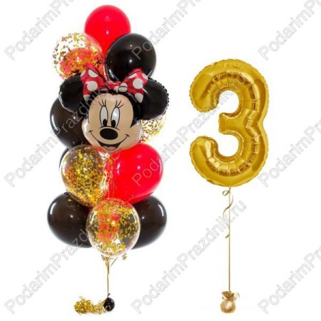 Связка с Минни/Микки маус (цифра любая)