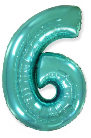 Цифра 6 "Тиффани" гелиевая
