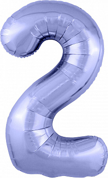 Цифра 2 "Сиреневая" гелиевая