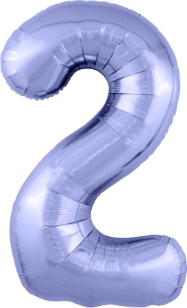 Цифра 2 "Сиреневая" гелиевая