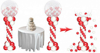 Шар-сюрприз на стойке