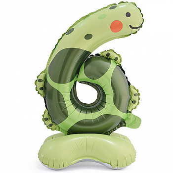 Цифра 6 Черепаха на подставке 45см