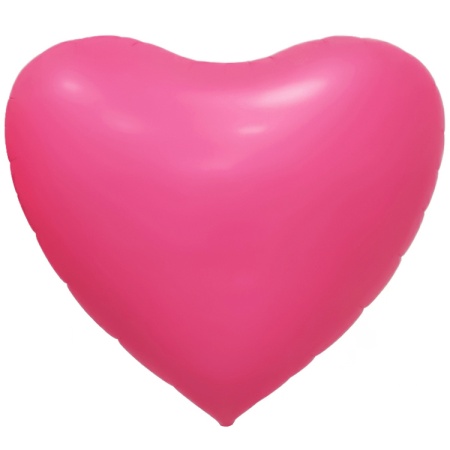 Гигантское сердце 150 см розовый сатин с гелием