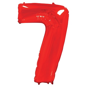 Цифра 7 "Красная" гелиевая