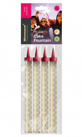 Фонтан для торта, 60 сек горения, 4шт/уп