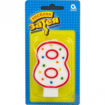 Свеча-цифра "8" 7,6см