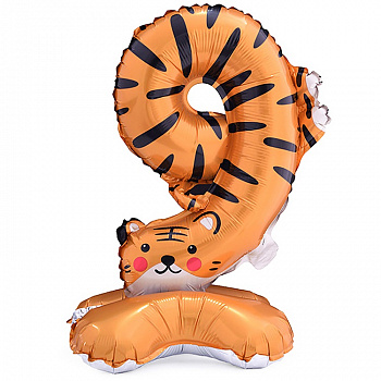 Цифра 9 Тигр на подставке 45см