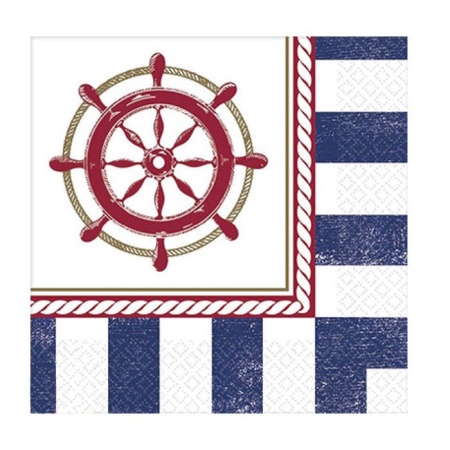 Салфетки Морская уп/16 шт, 25 см (остаток 1 уп)