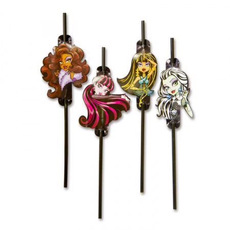 Трубочки для коктейлей Monster High 8шт