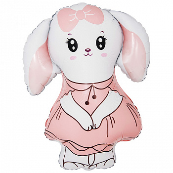 Зайка в розовом платье