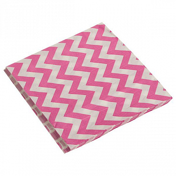 Салфетки Розовые зигзаги уп/20 шт, 33 см (остаток 1 уп)