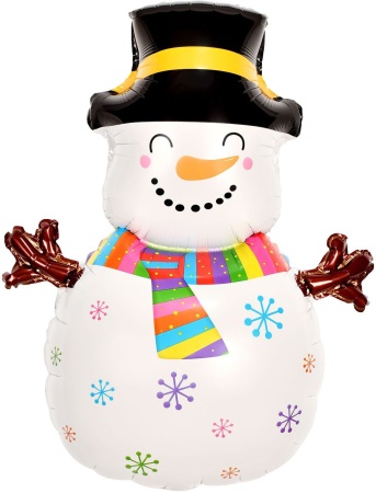 Снеговик в ярком шарфе