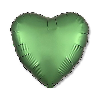 Сердце Зелёный Сатин