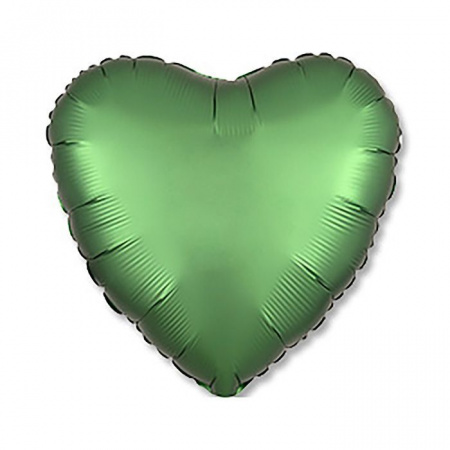 Сердце Зелёный Сатин