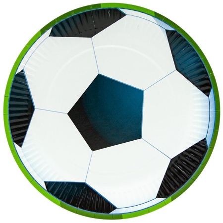 Тарелки Футбол уп/6 шт, 23 см (остаток 3 уп)