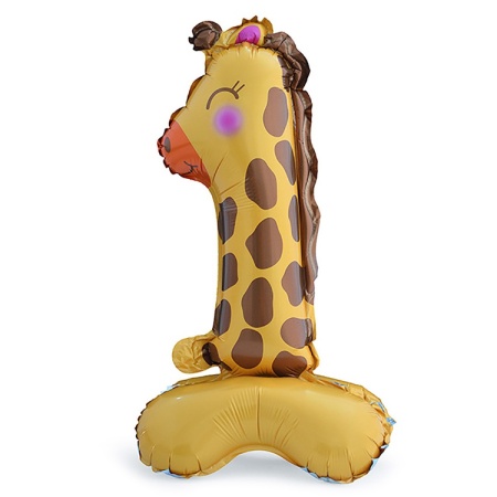 Цифра 1 Жираф на подставке 45см