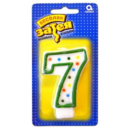 Свеча-цифра "7" 7,6см